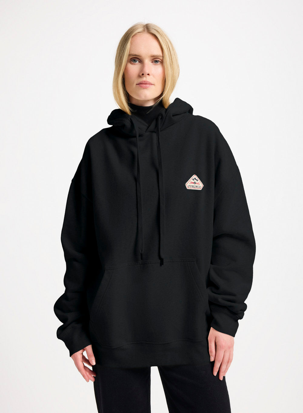 pyrenex-larcis-sweat-capuche-unisexe-noir-coton-bio image 2