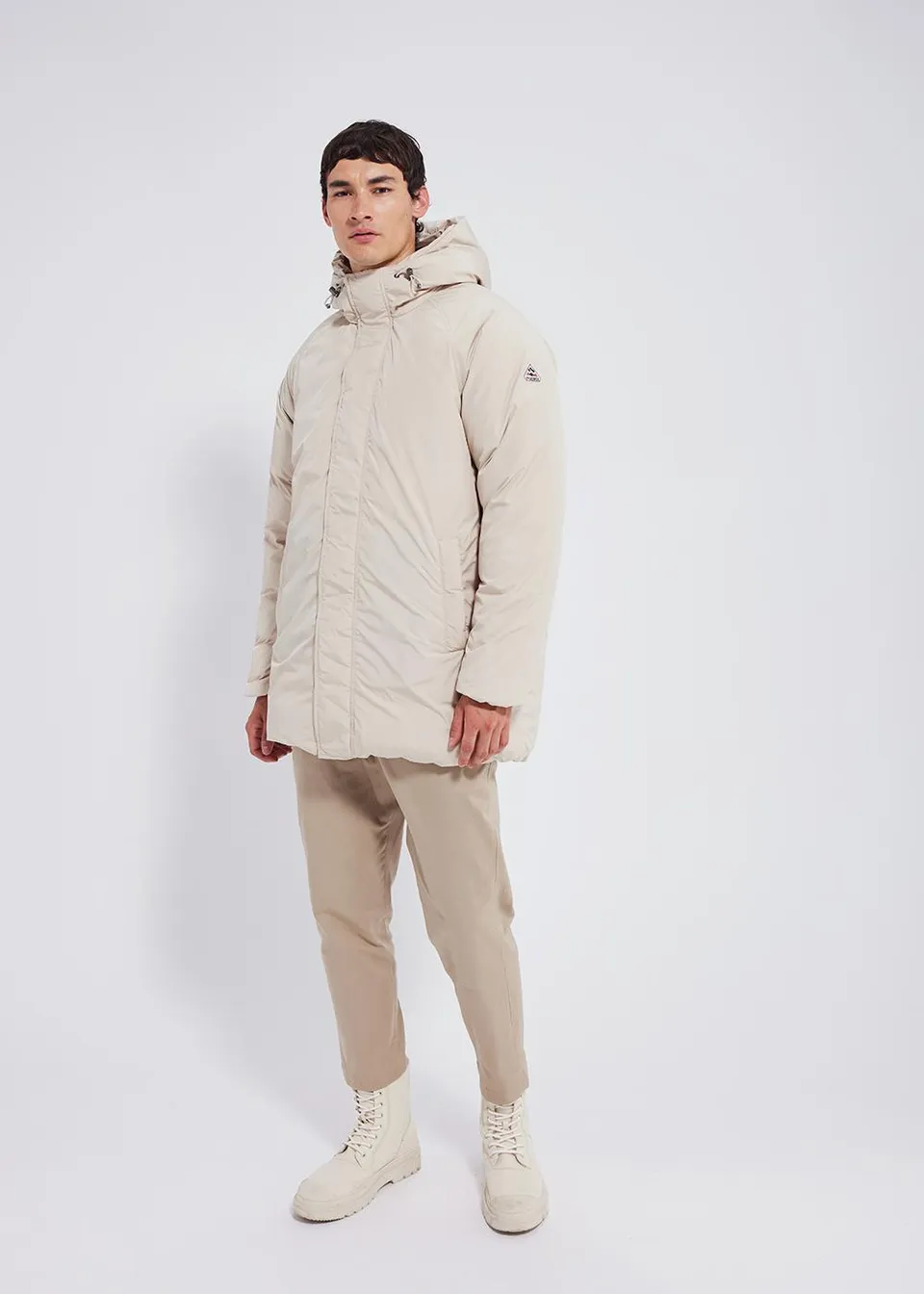 pyrenex-spark-parka-capuche-homme-brown-rice image 1