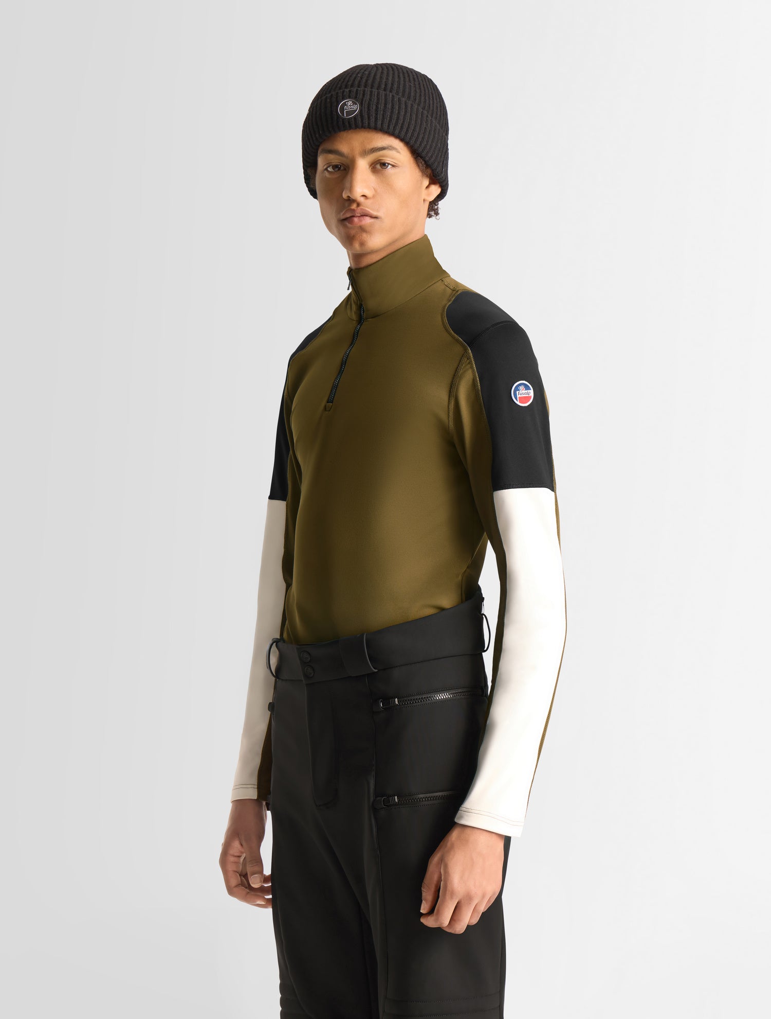 fusalp-pravio-sous-pull-ski-col-montant-demi-zipp-powerstretch image 2