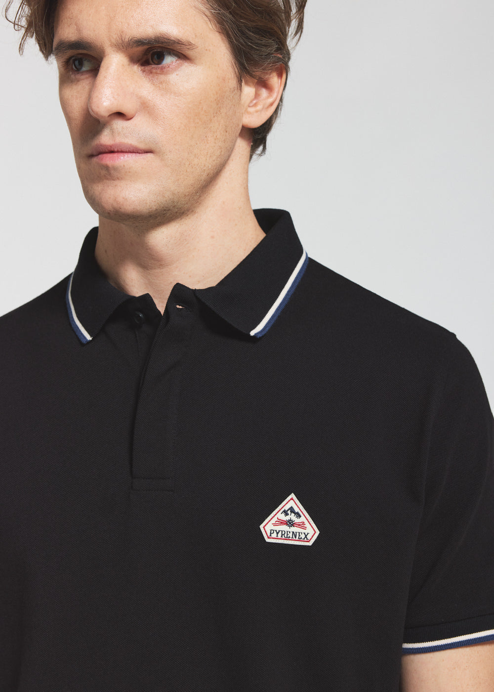 pyrenex-leyre-polo-homme-noir-en-coton-biologique image 2
