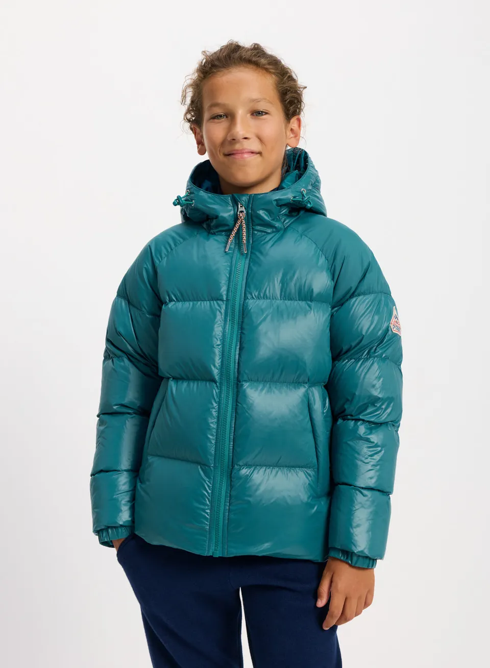 pyrenex-sten-doudoune-capuche-enfant-bleu-turquoise-unisexe image 1
