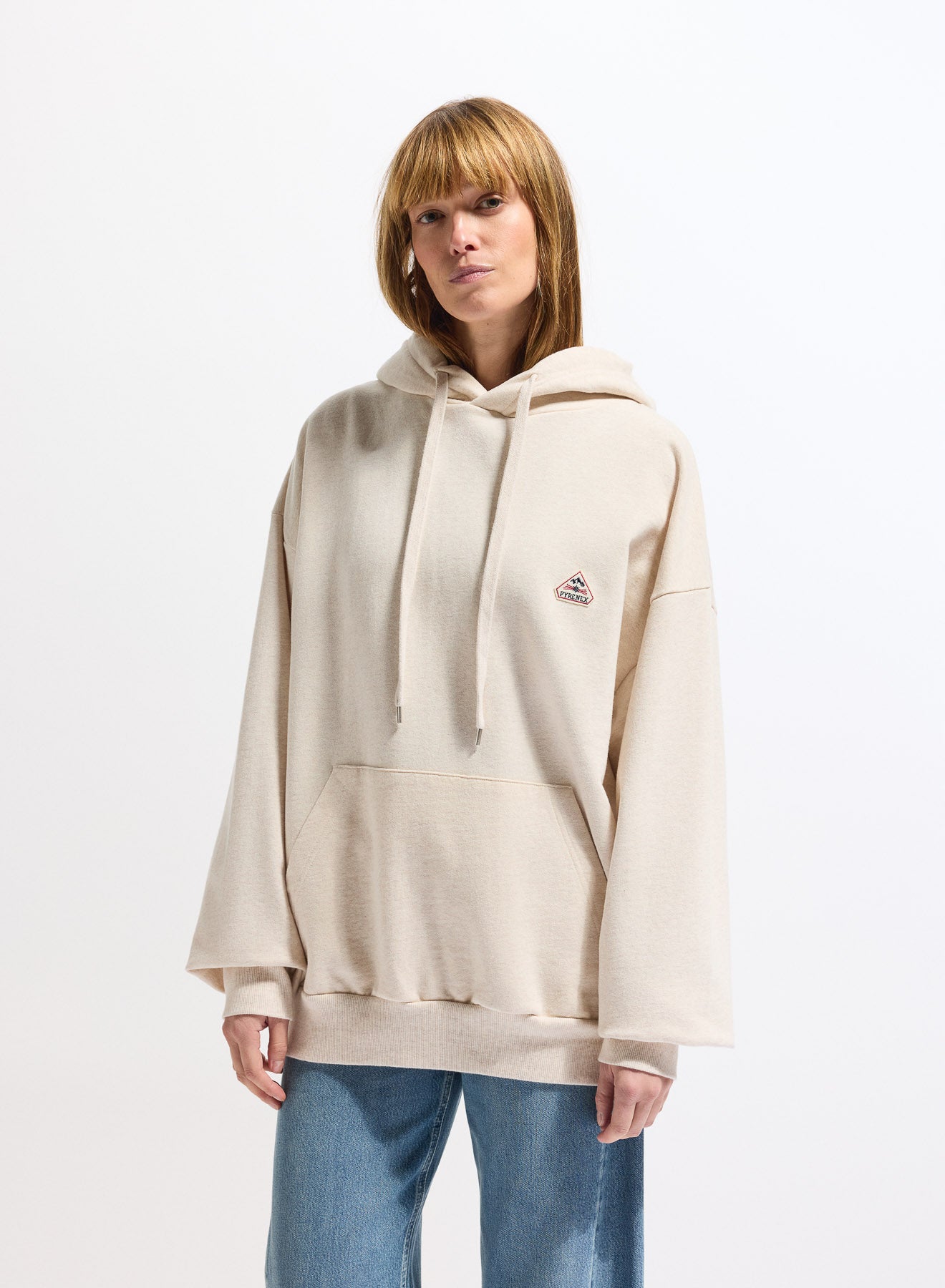 pyrenex-journey-sweat-capuche-unisexe-cr-me-coton-bio image 2