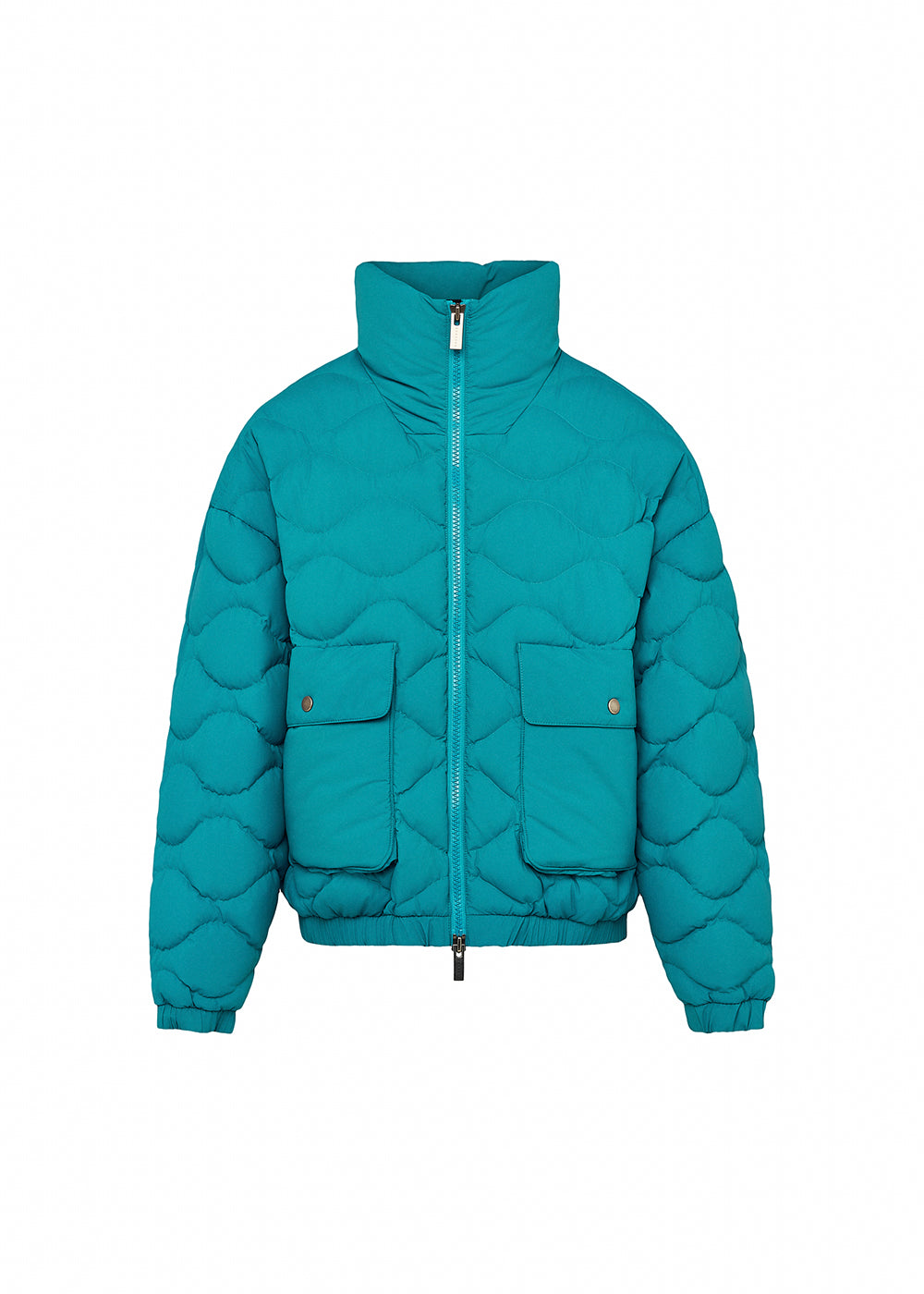 pyrenex-enola-doudoune-courte-bomber-turquoise-en-duvet image 5