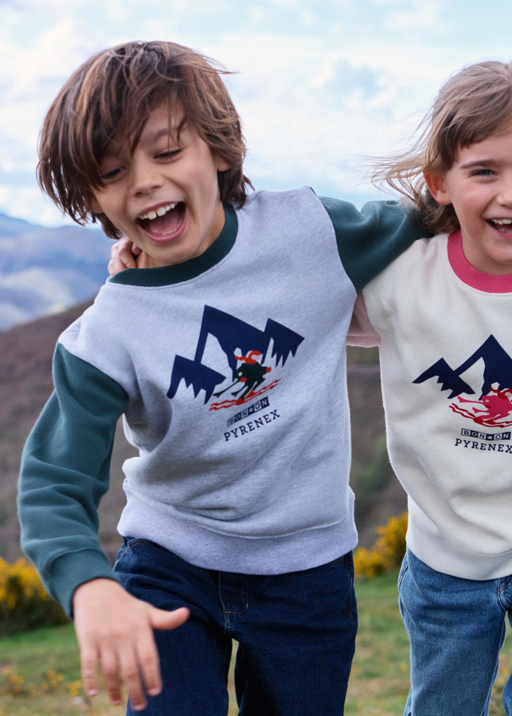 pyrenex-x-bonton-sweat-sandy-enfant-gris-chin-en-coton image 2