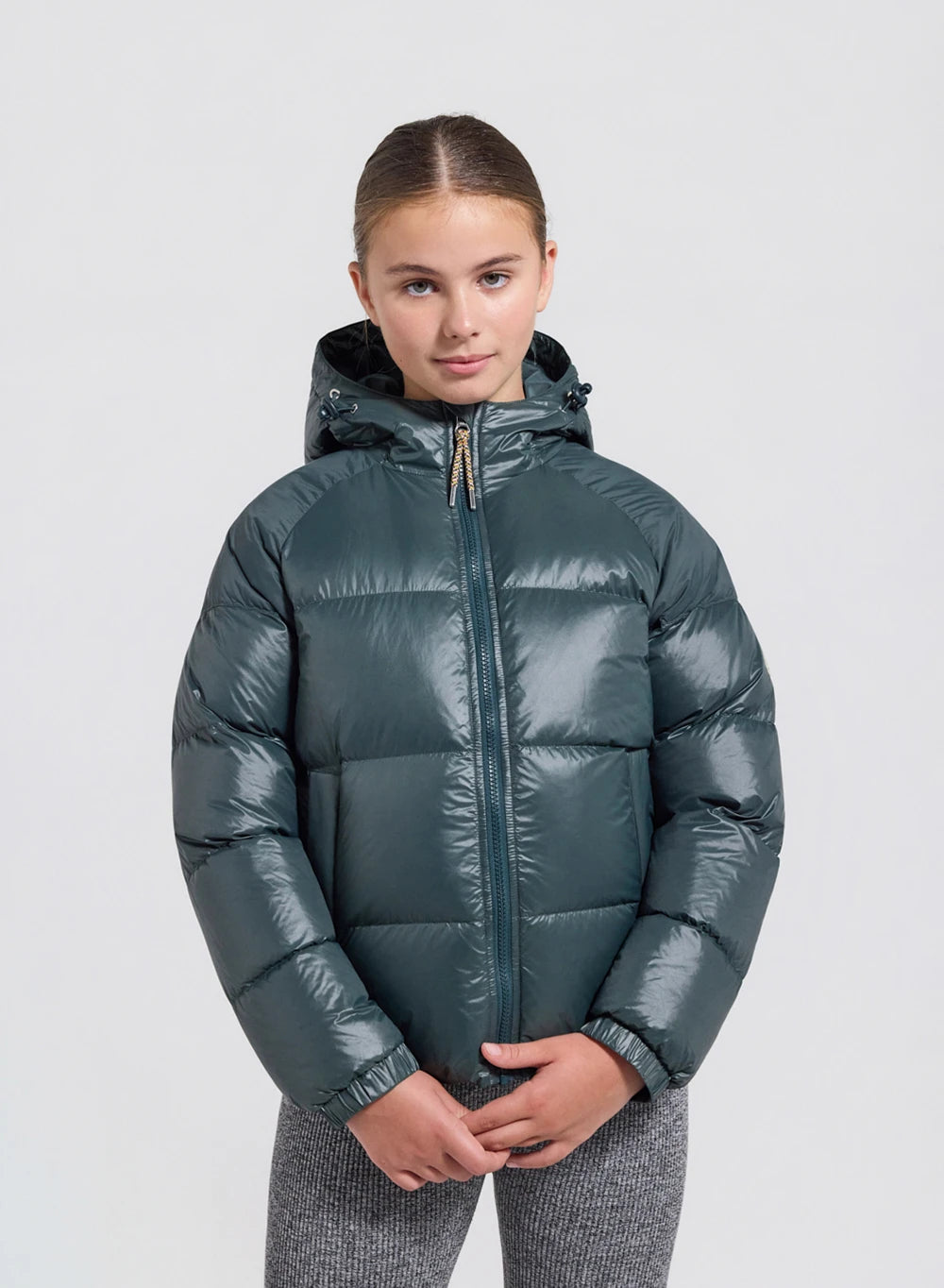 pyrenex-sten-doudoune-capuche-enfant-vert-fonc image 2