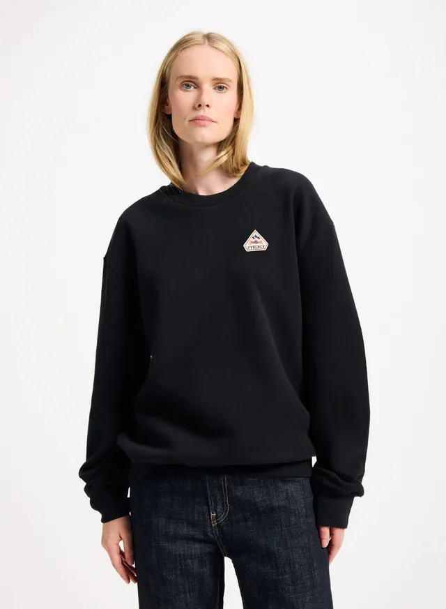 pyrenex-escou-sweatshirt-coton-bio-homme-noir image 1