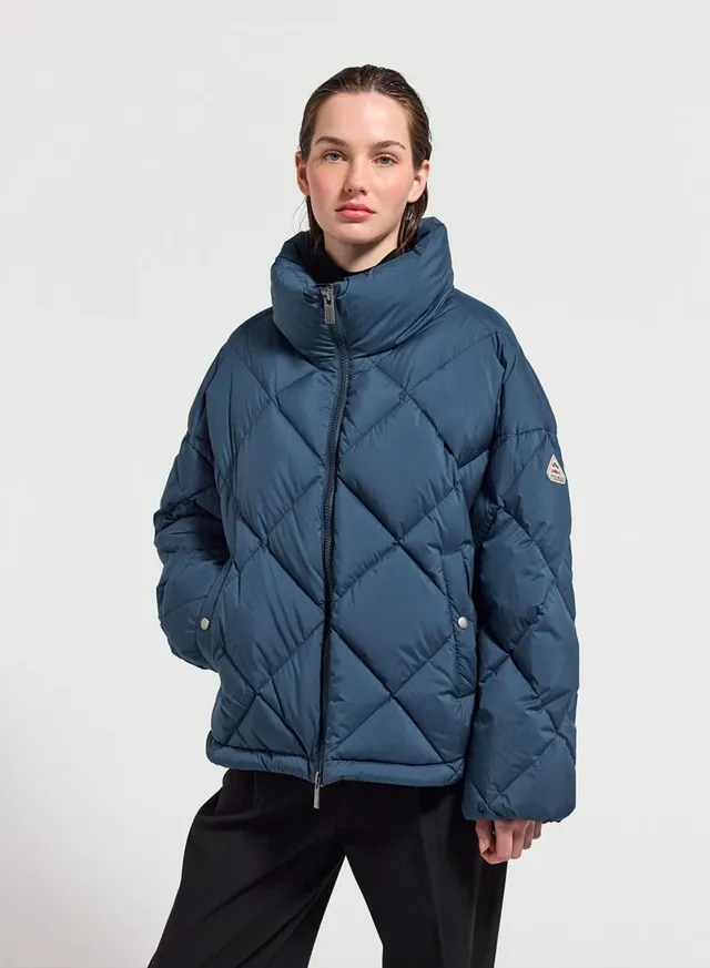 pyrenex-adele-doudoune-oversize-femme-col-enveloppant-bleu-p-trole image 1