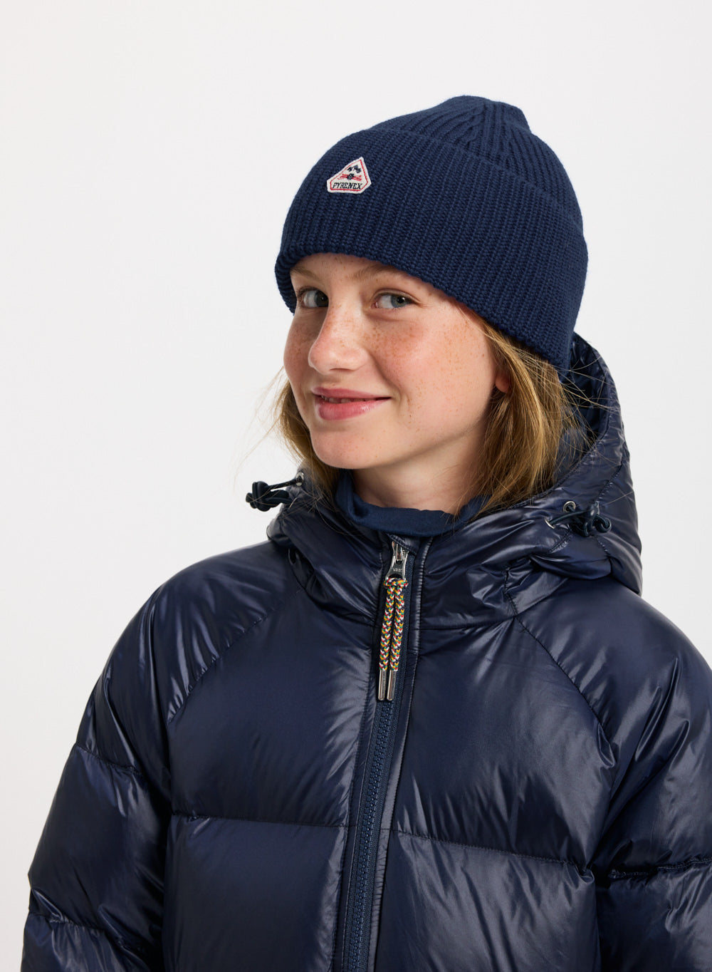 pyrenex-roki-bonnet-enfant-unisexe-laine-bleu-marine image 1
