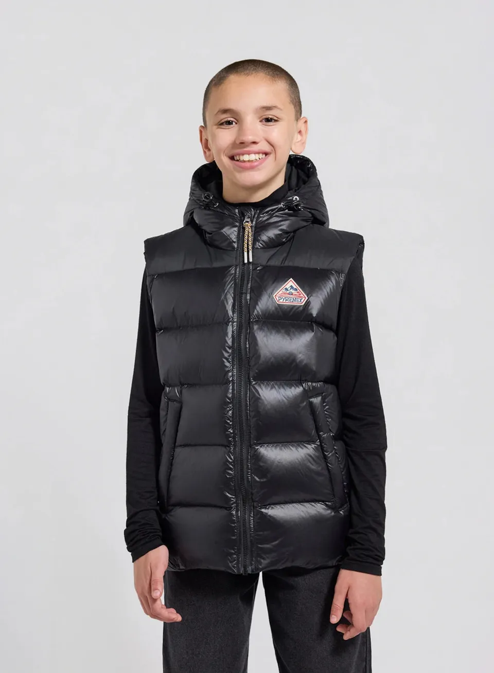 pyrenex-john-doudoune-sans-manches-enfant-noire image 1