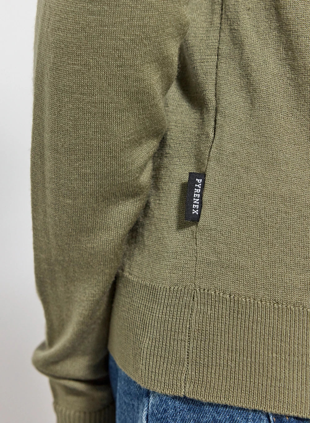 pyrenex-mysig-pull-fin-col-rond-laine-m-rinos-femme-kaki image 3