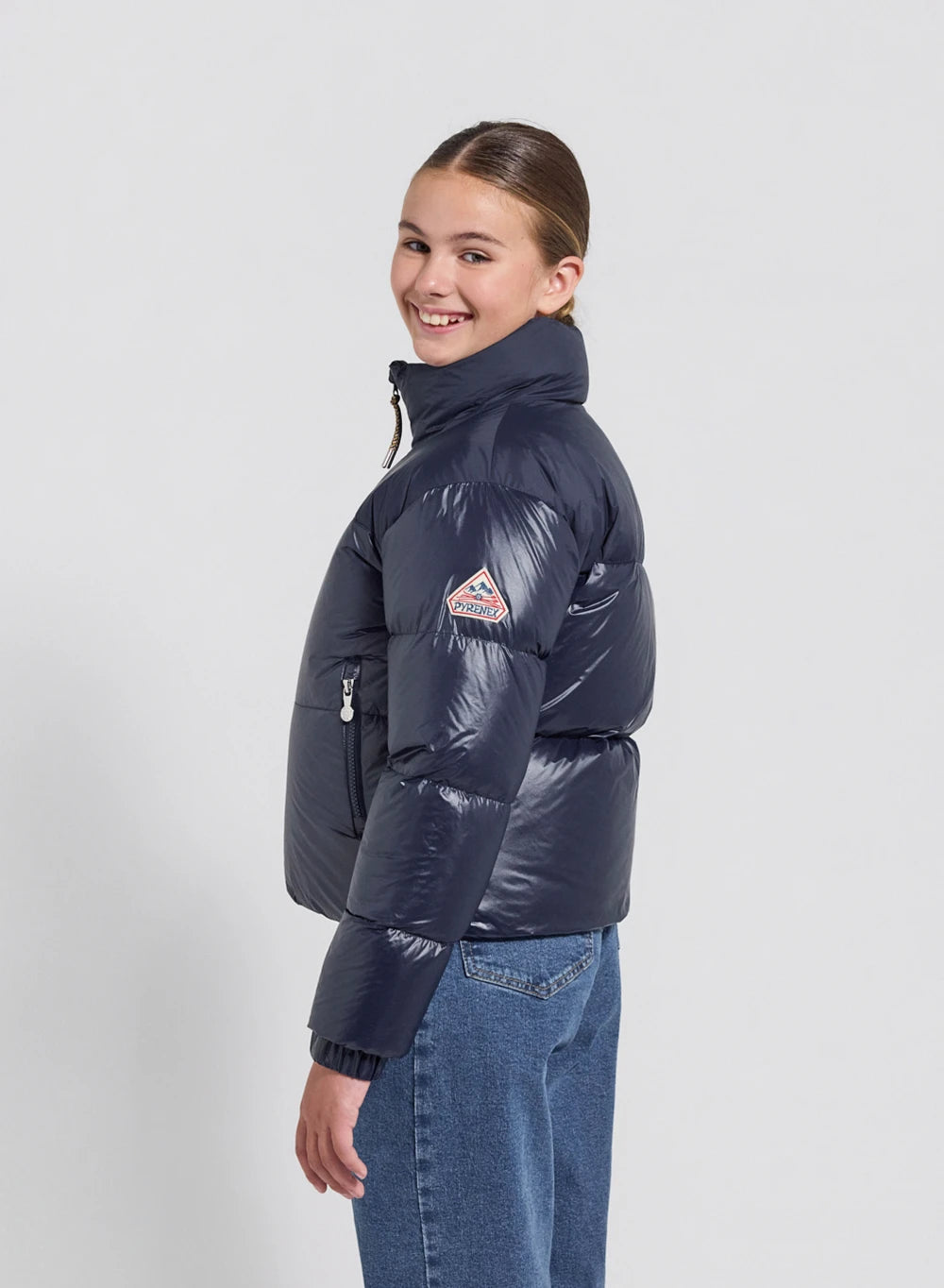 pyrenex-goldin-doudoune-fille-bleu-marine-amiral-brillante image 3