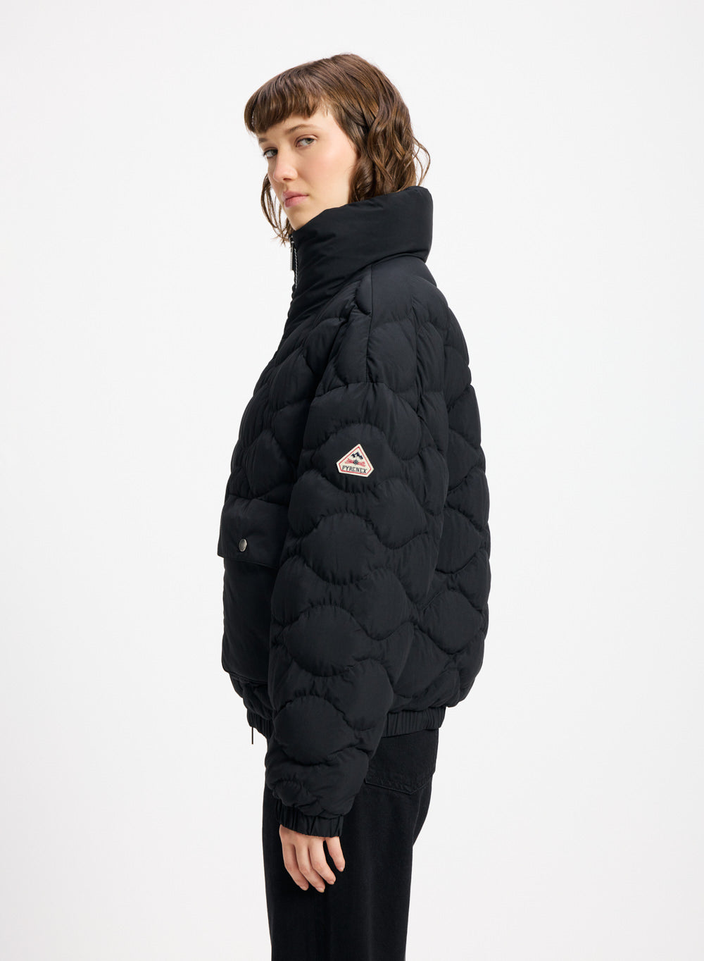 pyrenex-enola-doudoune-courte-bomber-femme-noire image 3