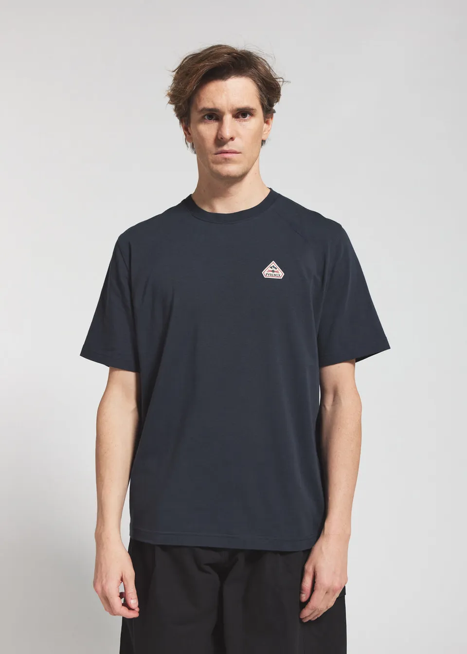 t-shirt-unisexe-en-coton-biologique-pyrenex-corto-bleu-marine image 1
