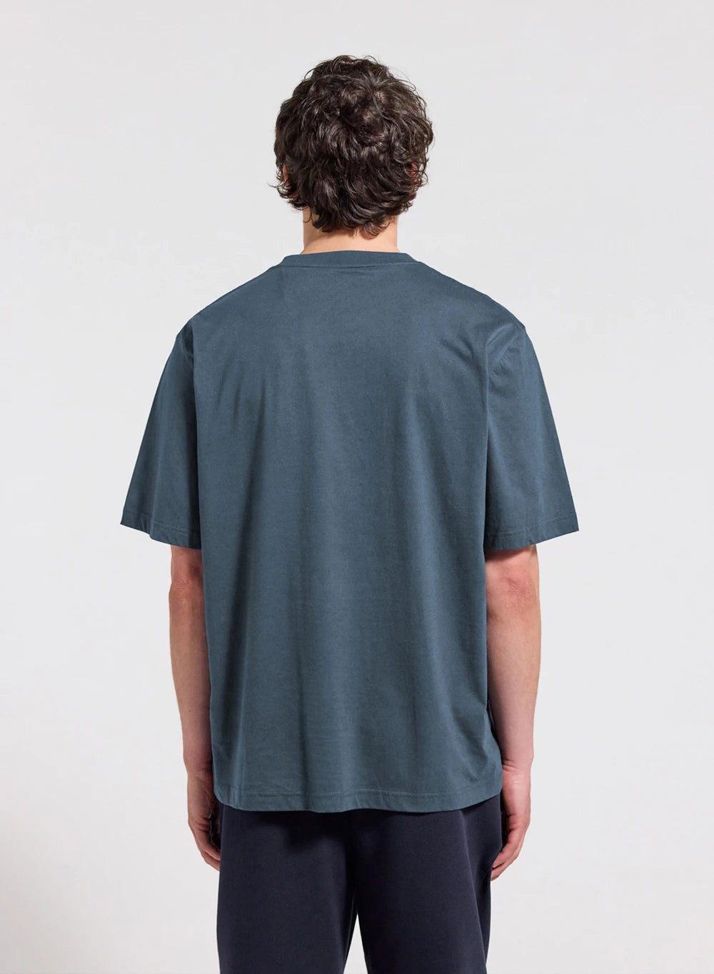 pyrenex-classic-t-shirt-unisexe-coton-bio-bleu-azur image 3