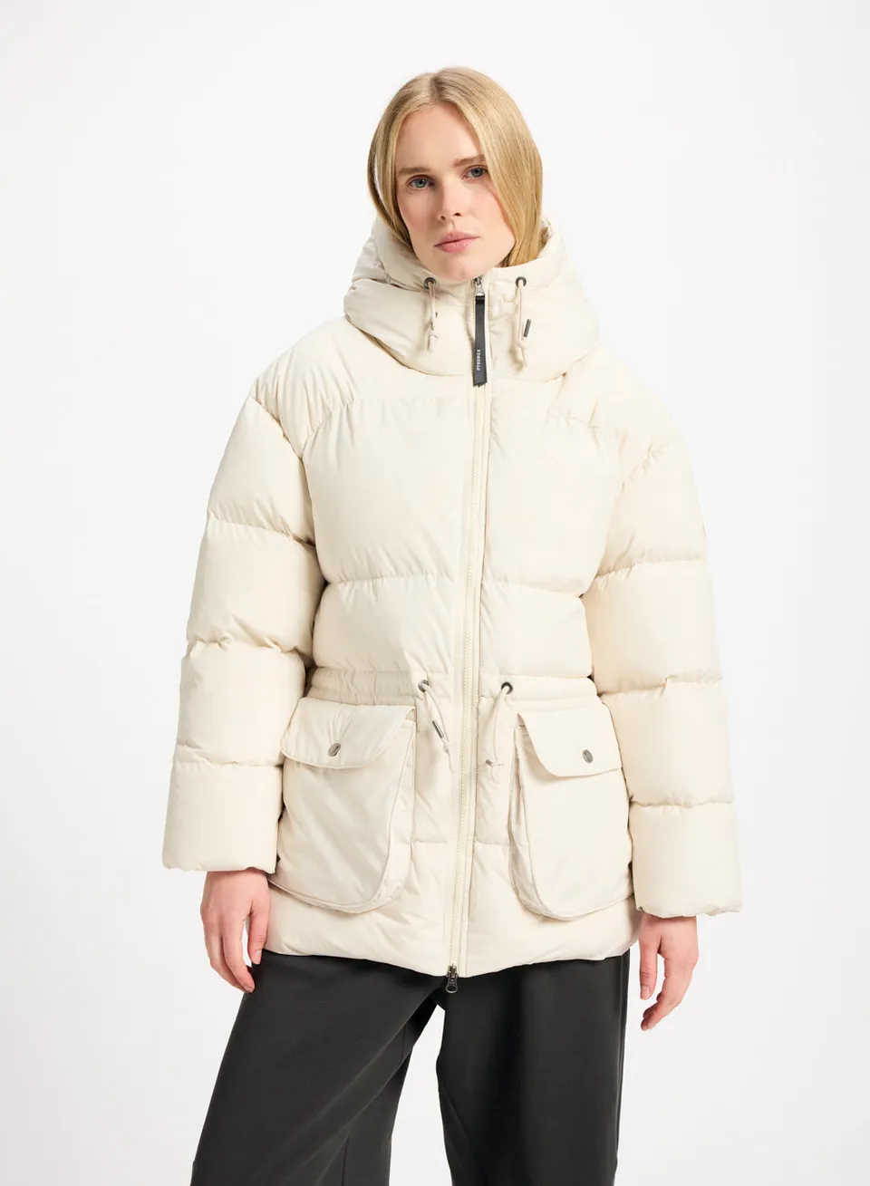 pyrenex-aule-doudoune-hiver-capuche-femme-ivoire image 1
