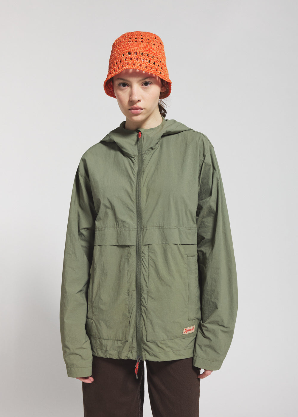 pyrenex-soulere-coupe-vent-unisexe-capuche-khaki image 2