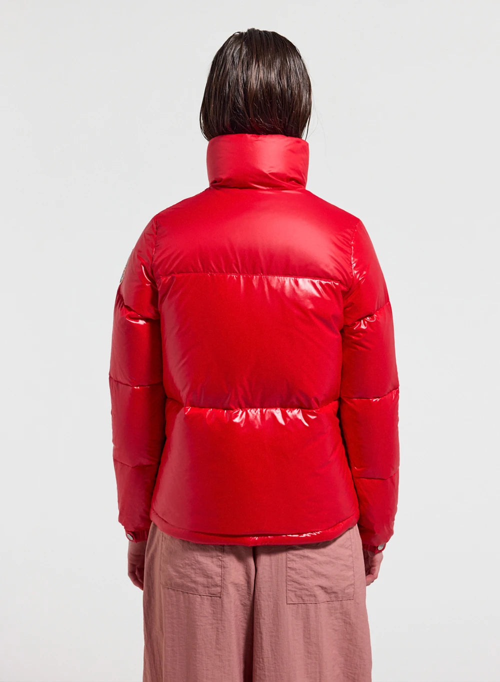 pyrenex-goldin-doudoune-courte-femme-brillante-rouge image 4