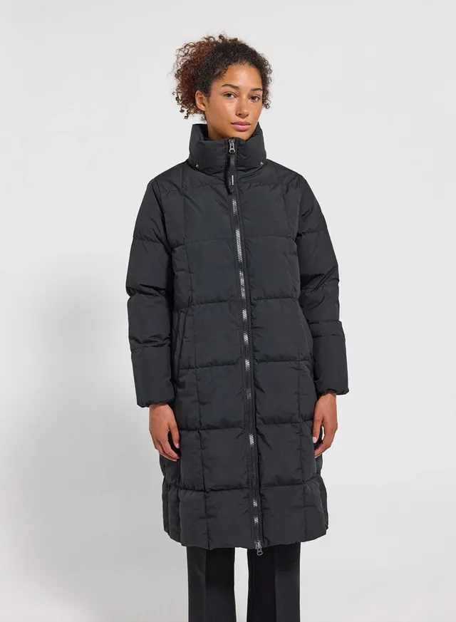 pyrenex-mystery-doudoune-hiver-longue-capuche-femme-noire image 1