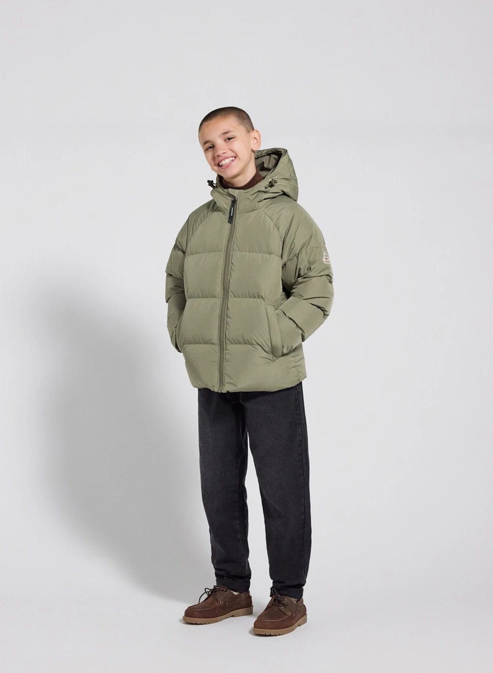 pyrenex-sten-smooth-doudoune-enfant-kaki-clair-capuche image 3