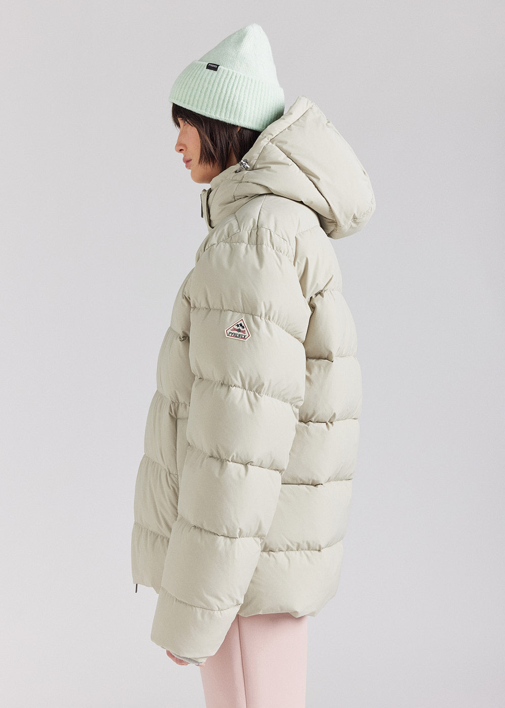 pyrenex-spoutnic-doudoune-homme-willow-grey-capuche-amovible image 5