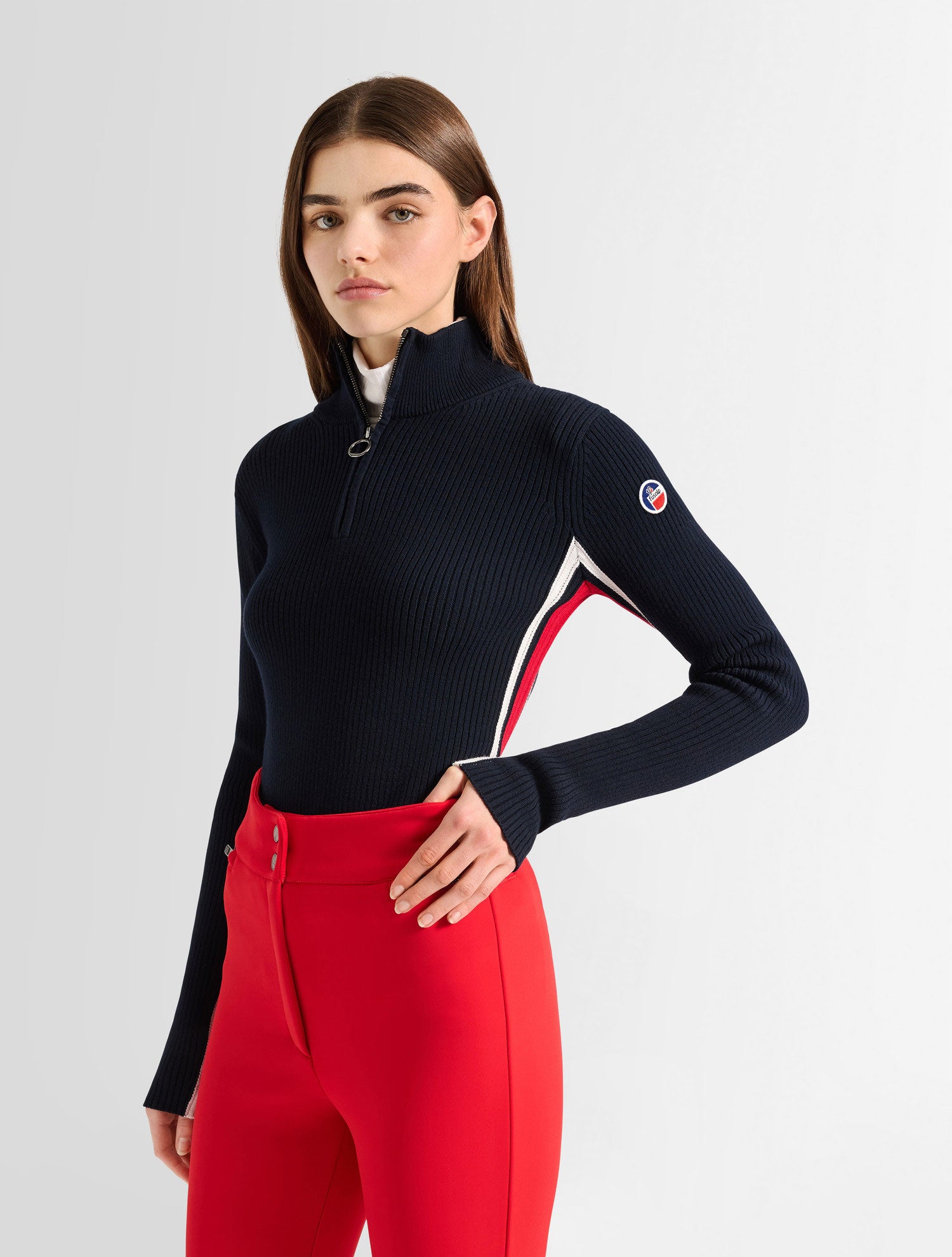 fusalp-deltanao-pull-demi-zip-maille-c-tel-e image 1