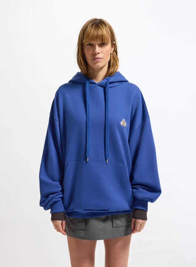 pyrenex-journey-sweat-capuche-unisexe-bleu-lectrique-en-coton-bio image 1
