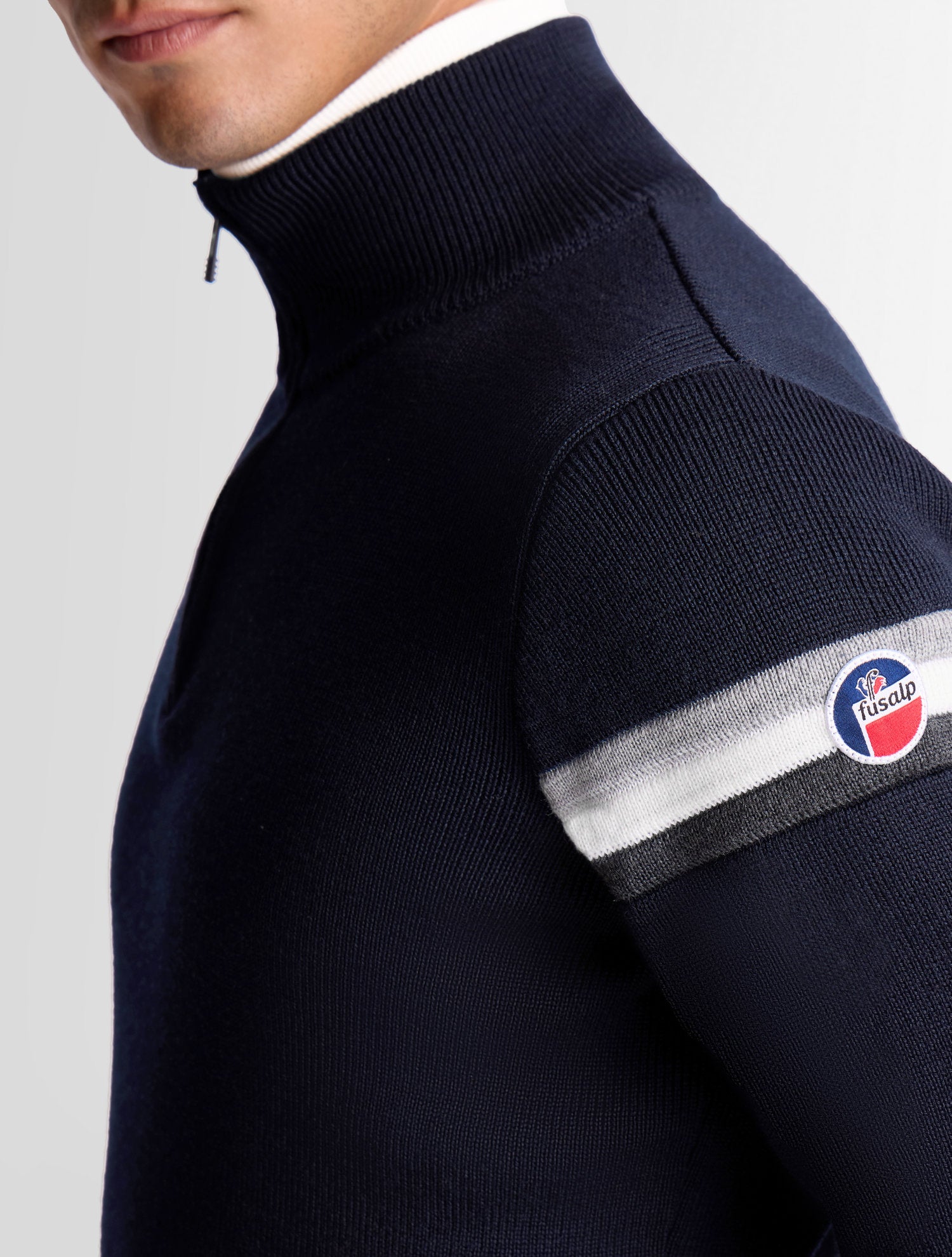 fusalp-pull-wengen-homme-laine-m-rinos-col-camionneur-zipp-r-f-a2126-65602 image 4
