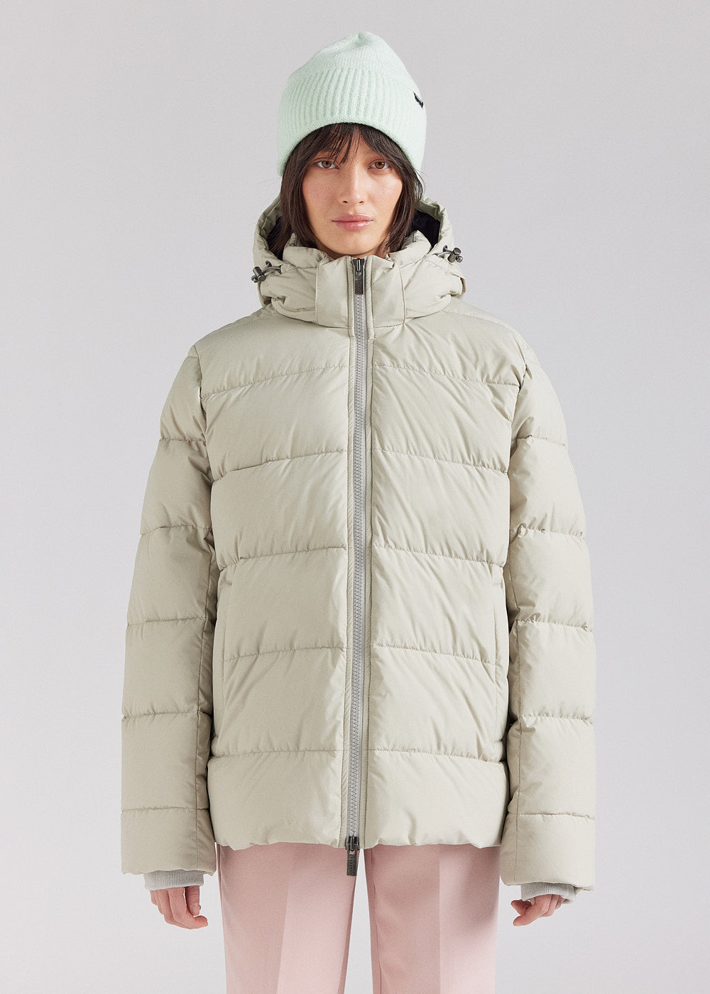 pyrenex-spoutnic-doudoune-homme-willow-grey-capuche-amovible image 2