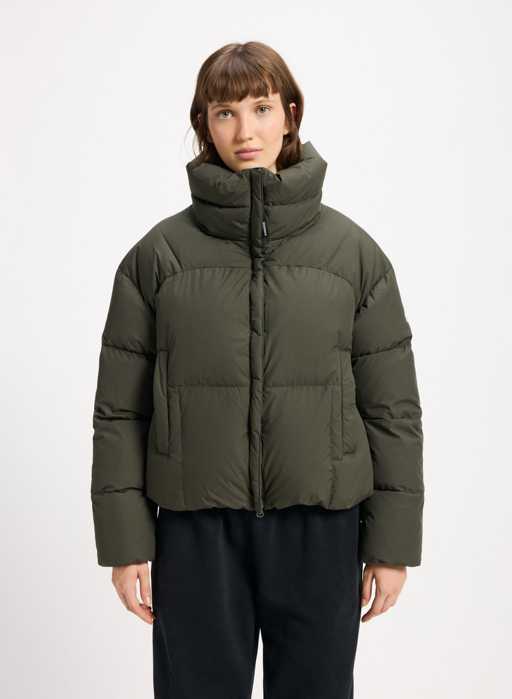 pyrenex-harmonie-crop-khaki-doudoune-courte-femme-relax image 1