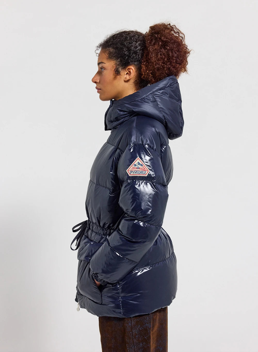 pyrenex-alexa-doudoune-femme-capuche-bleu-marine-brillante image 3