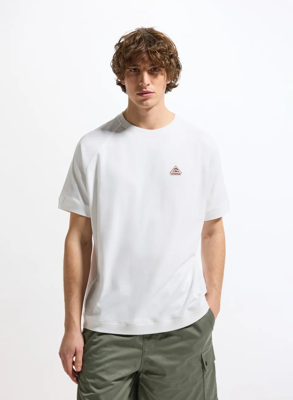 t-shirt-unisexe-pyrenex-peak-blanc-jersey-lourd-285-g-en-coton-bio image 1