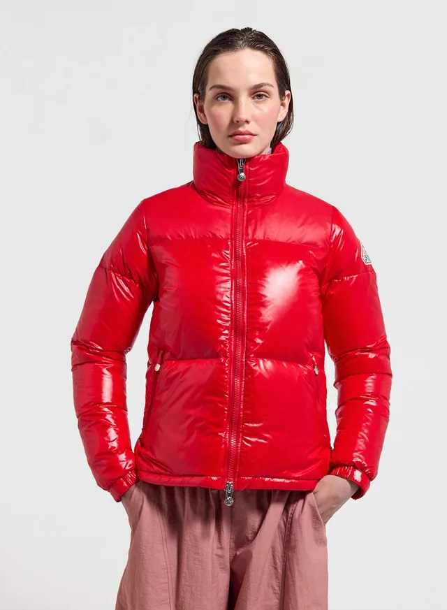 pyrenex-goldin-doudoune-courte-femme-brillante-rouge image 1