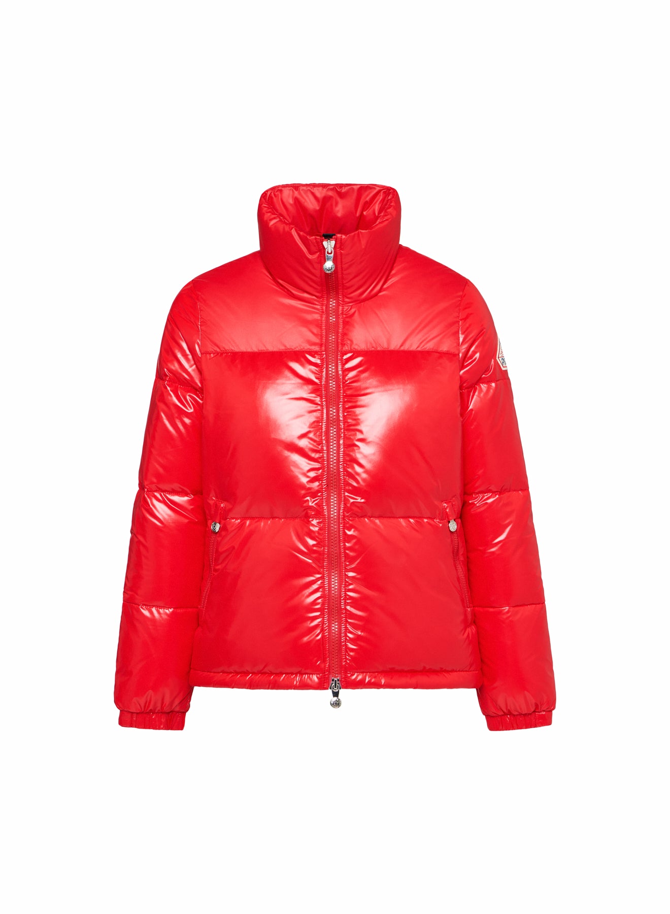 pyrenex-goldin-doudoune-courte-femme-brillante-rouge image 5