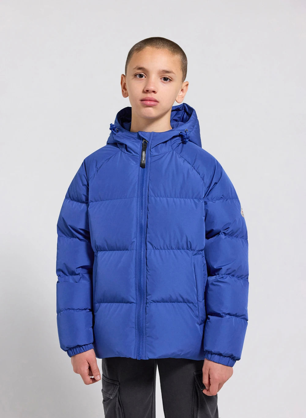 doudoune-enfant-unisexe-capuche-pyrenex-sten-smooth-bleue-mat image 1