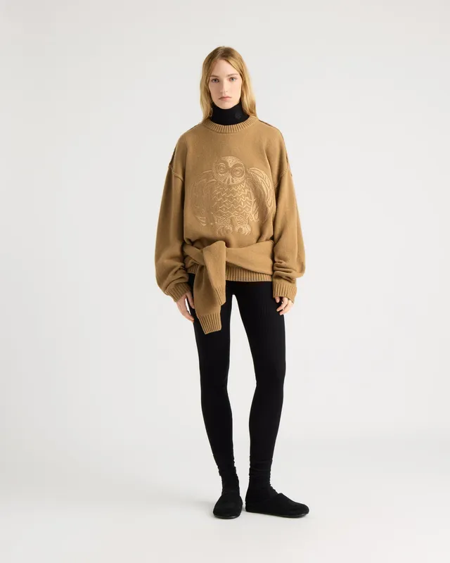 kanuk-pull-flocon-col-rond-logo-harfang-unisexe image 1
