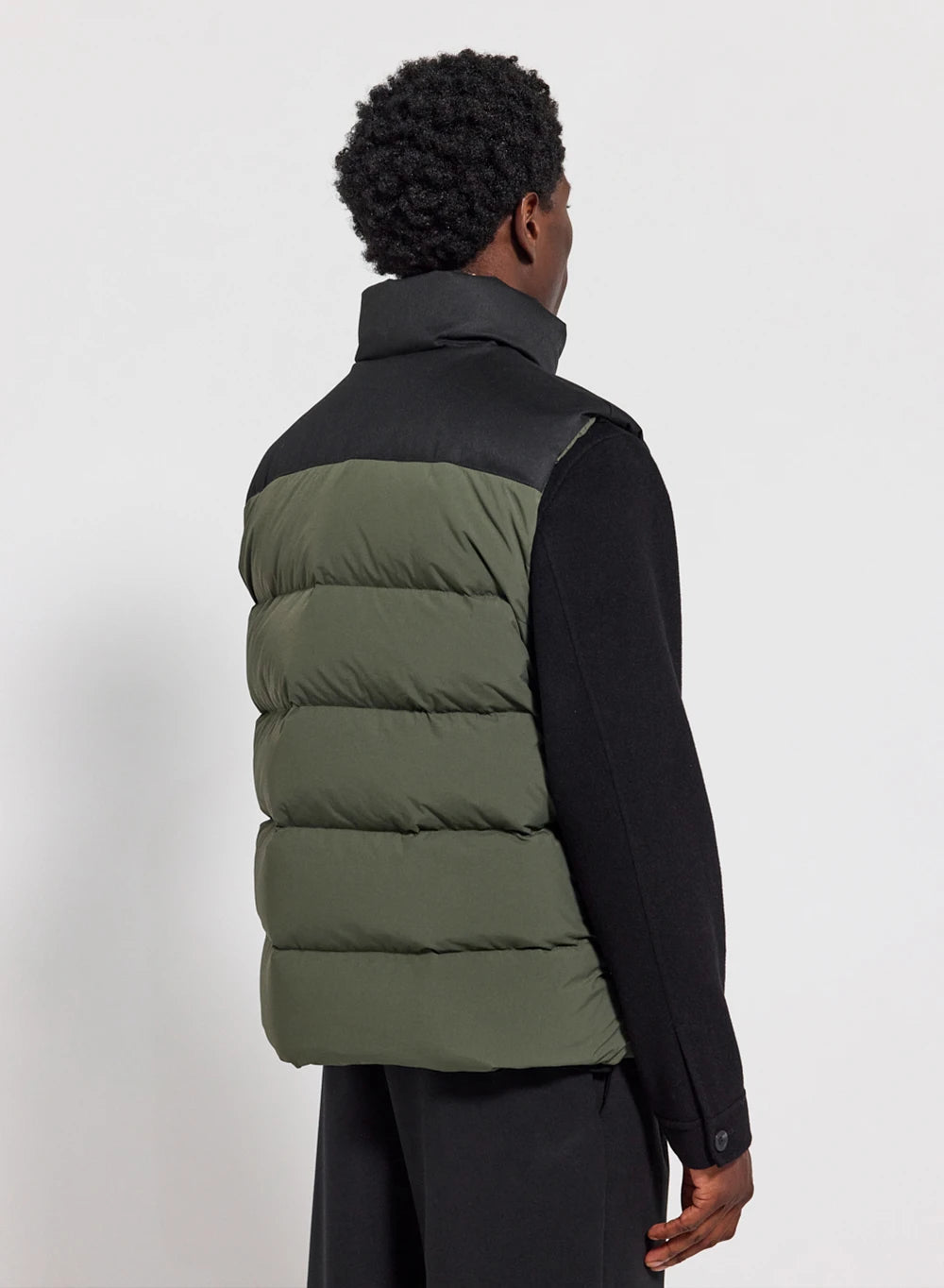 pyrenex-retro-john-doudoune-sans-manche-kaki-fonc-col-sherpa image 6