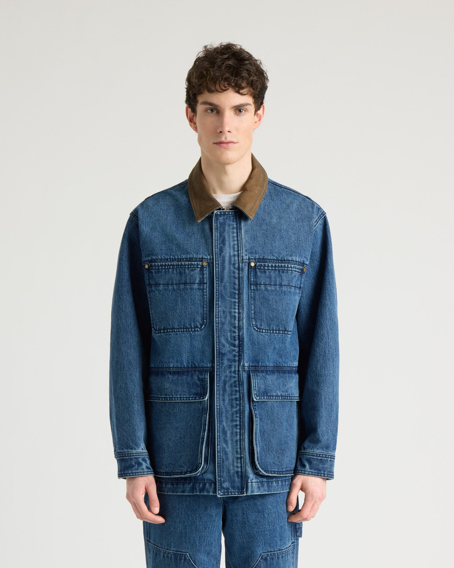 kanuk-kildaire-veste-en-denim-homme-col-nubuck-poches image 7