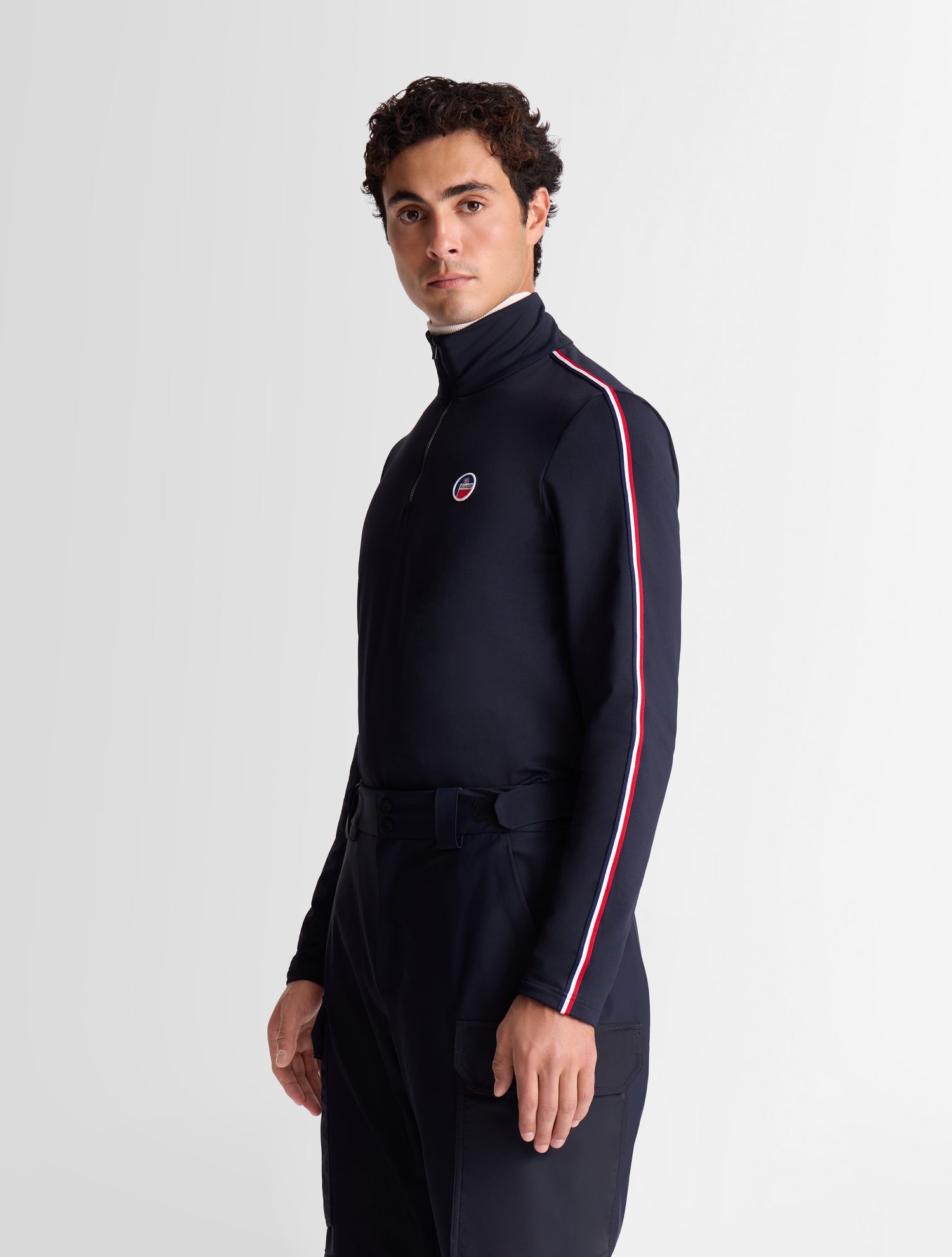 fusalp-sous-pull-mario-t-shirt-manches-longues-powerstretch-demi-zip image 2