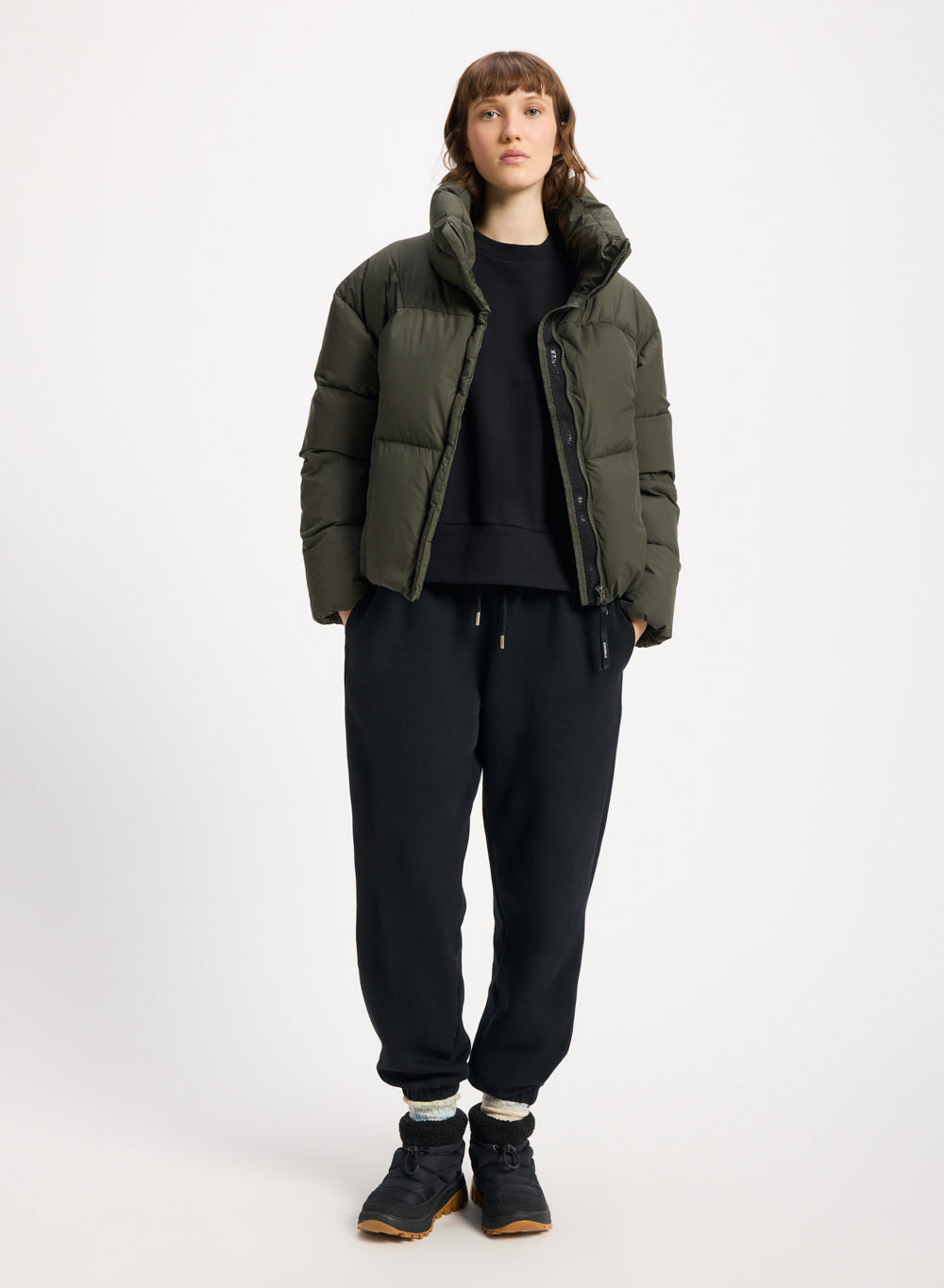 pyrenex-harmonie-crop-khaki-doudoune-courte-femme-relax image 2