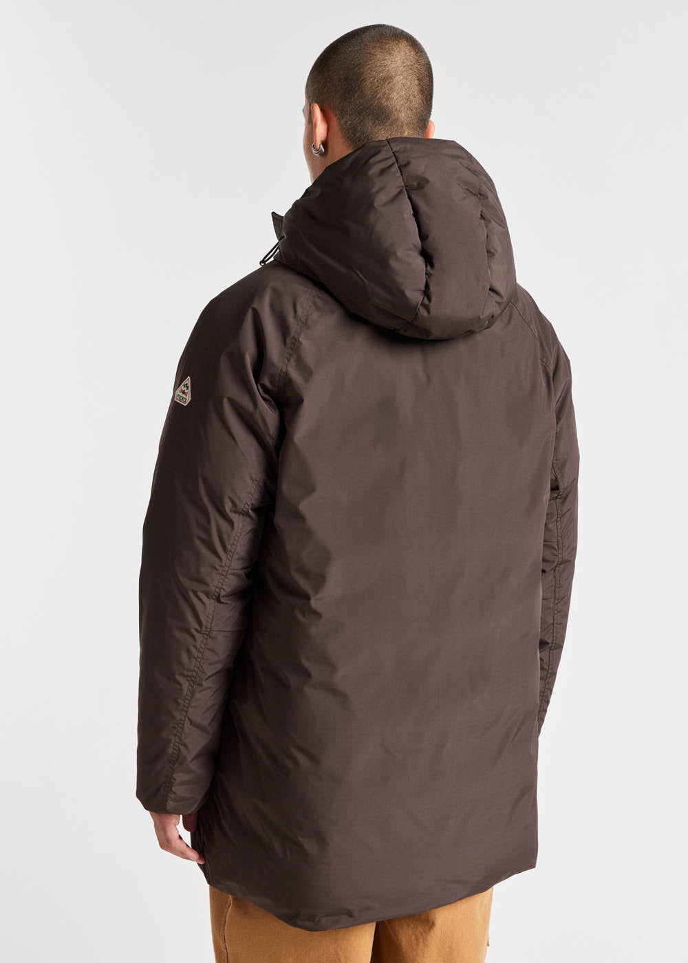 pyrenex-spark-parka-capuche-homme-marron-duvet image 5