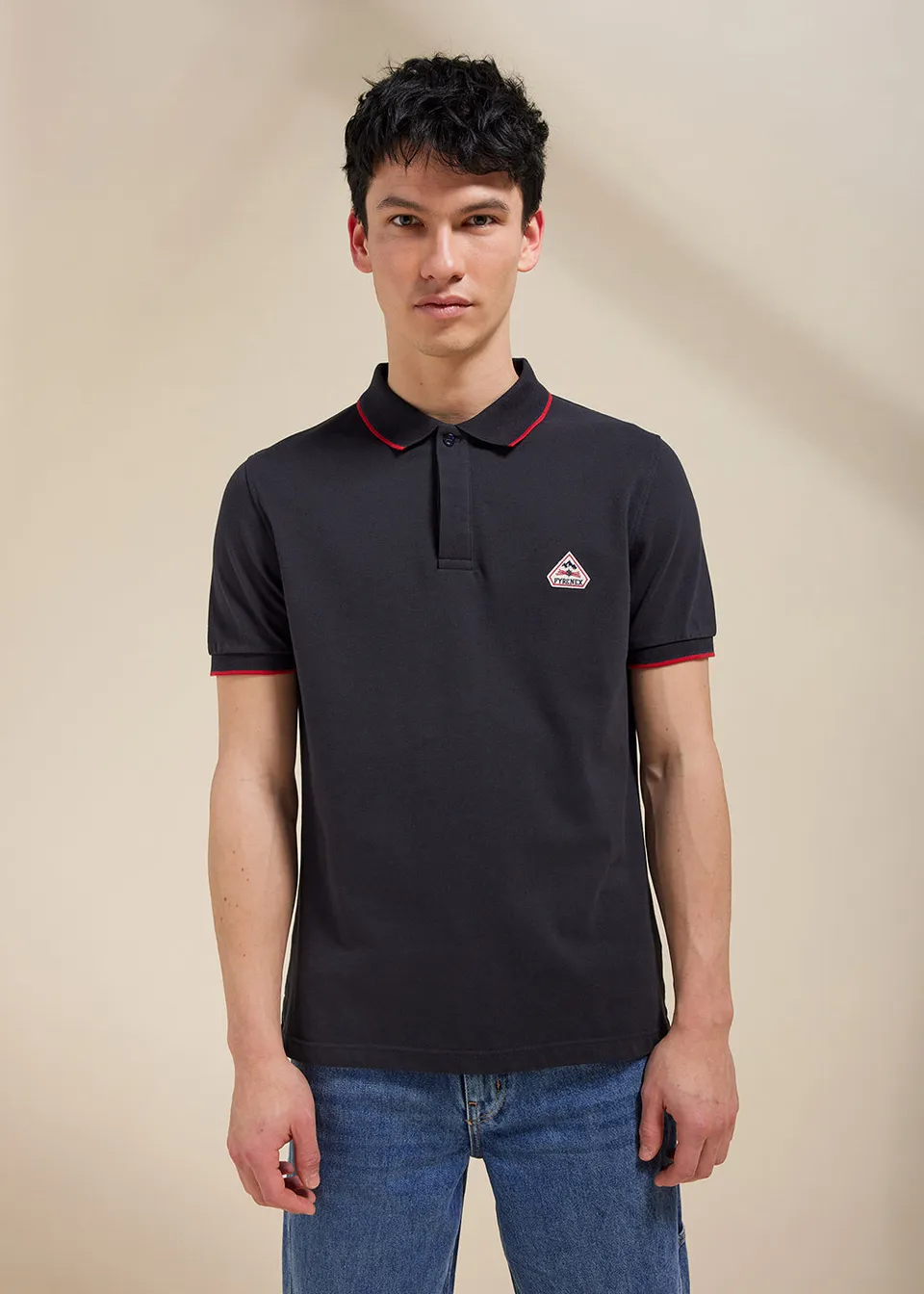 pyrenex-leyre-polo-homme-coton-biologique-bleu-fonc image 1