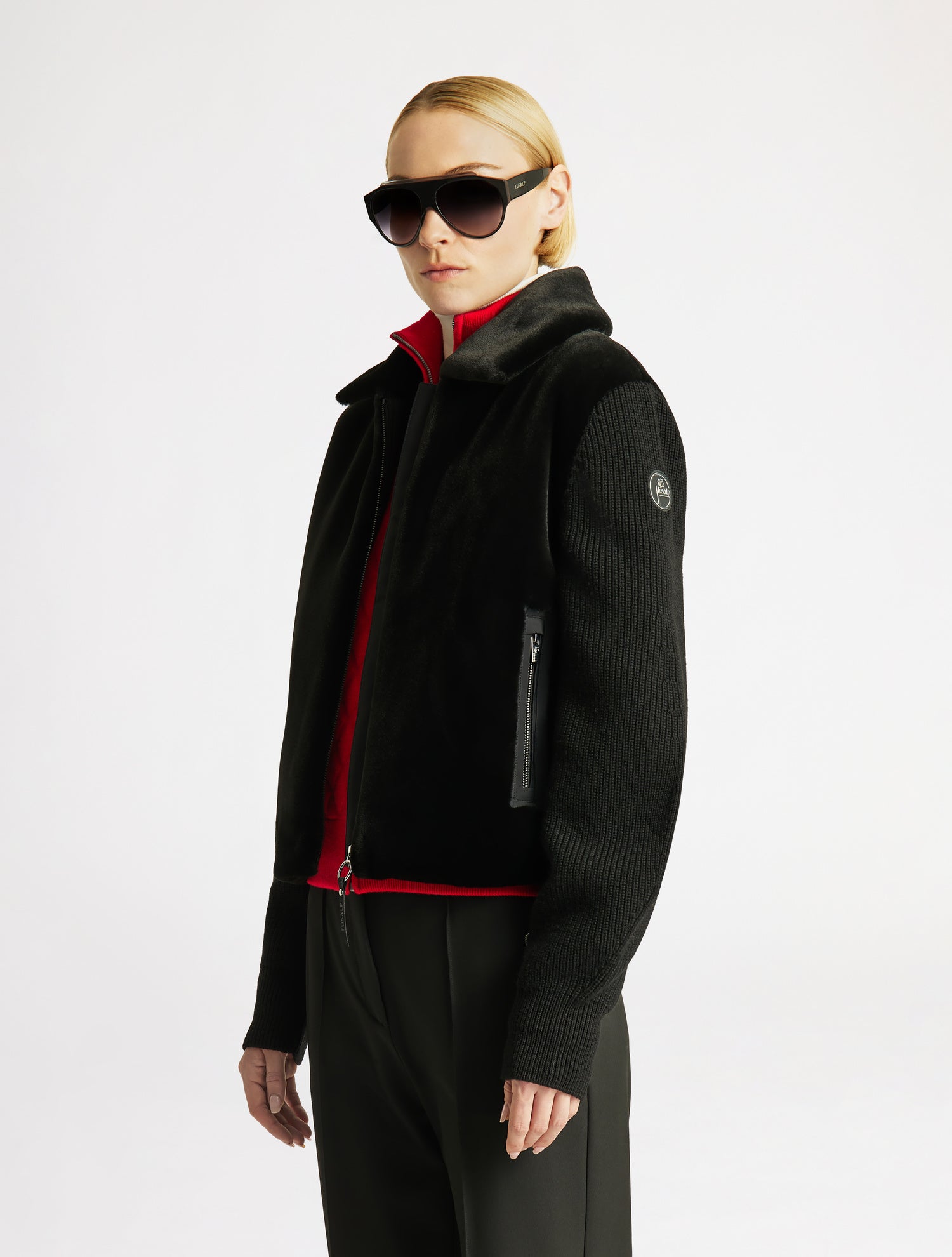 fusalp-paige-veste-fausse-fourrure-et-laine-perl-e image 2