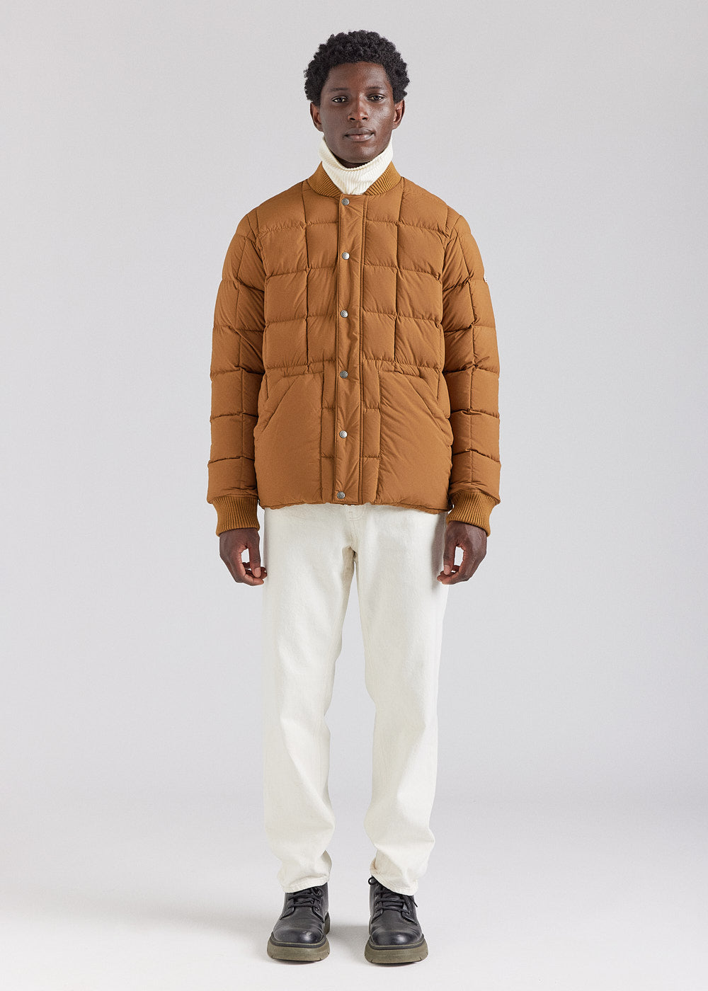 pyrenex-flight-veste-doudoune-homme-piquage-carr-bronze-brown image 2