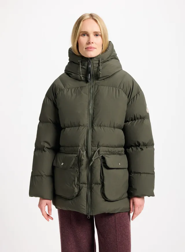 pyrenex-aule-doudoune-hiver-femme-capuche-kaki-20-c image 1