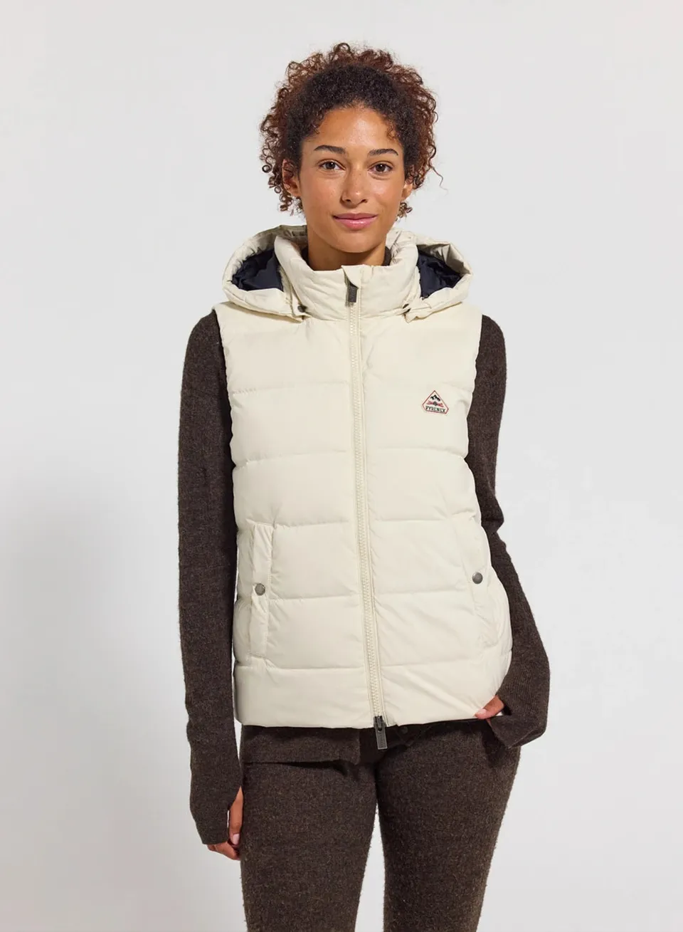 pyrenex-spoutnic-doudoune-sans-manches-femme-capuche-amovible-blanche image 1