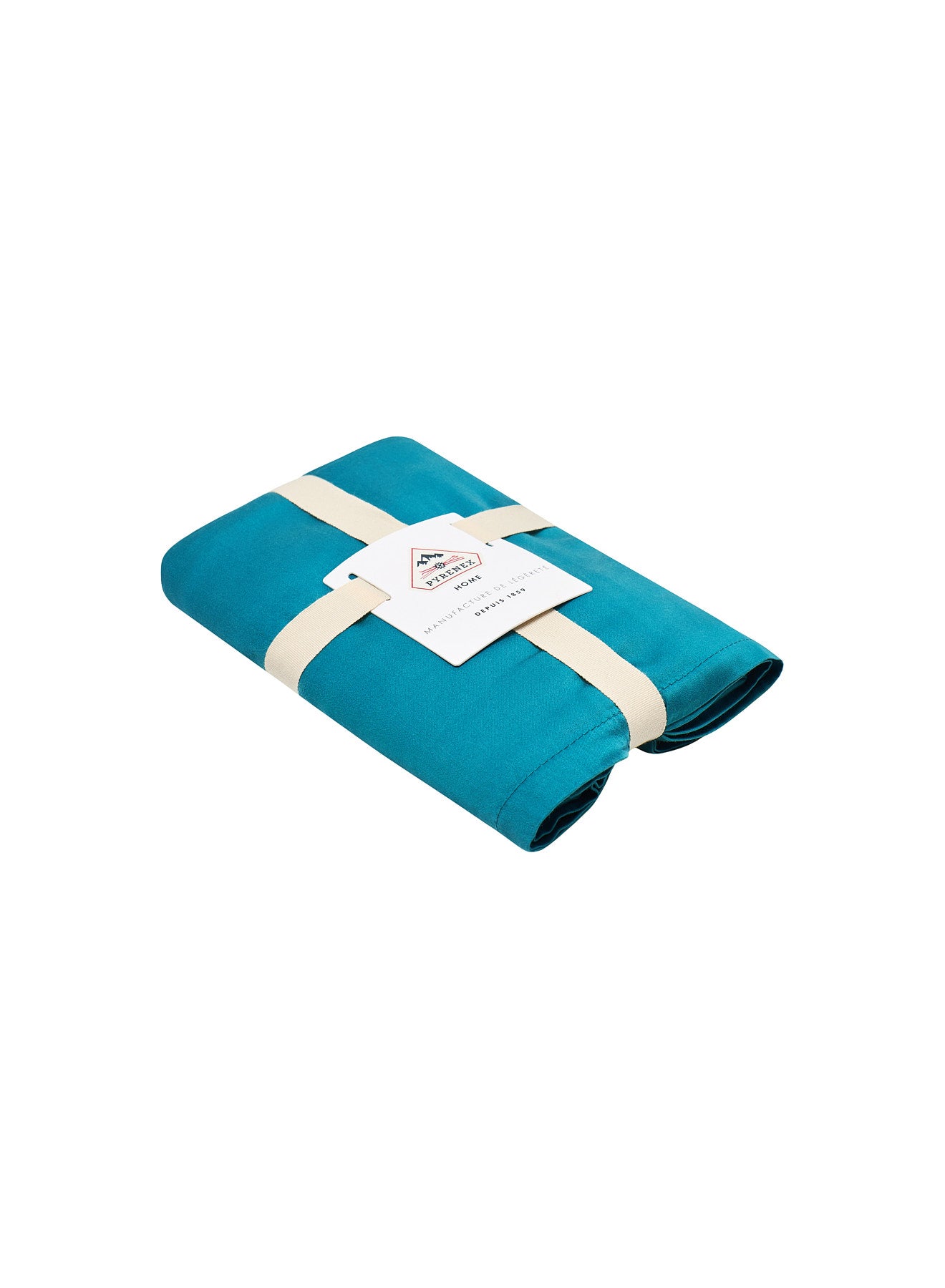 pyrenex-lily-taies-d-oreiller-x2-bleu-paon-coton-bio-et-tencel-lyocell image 4
