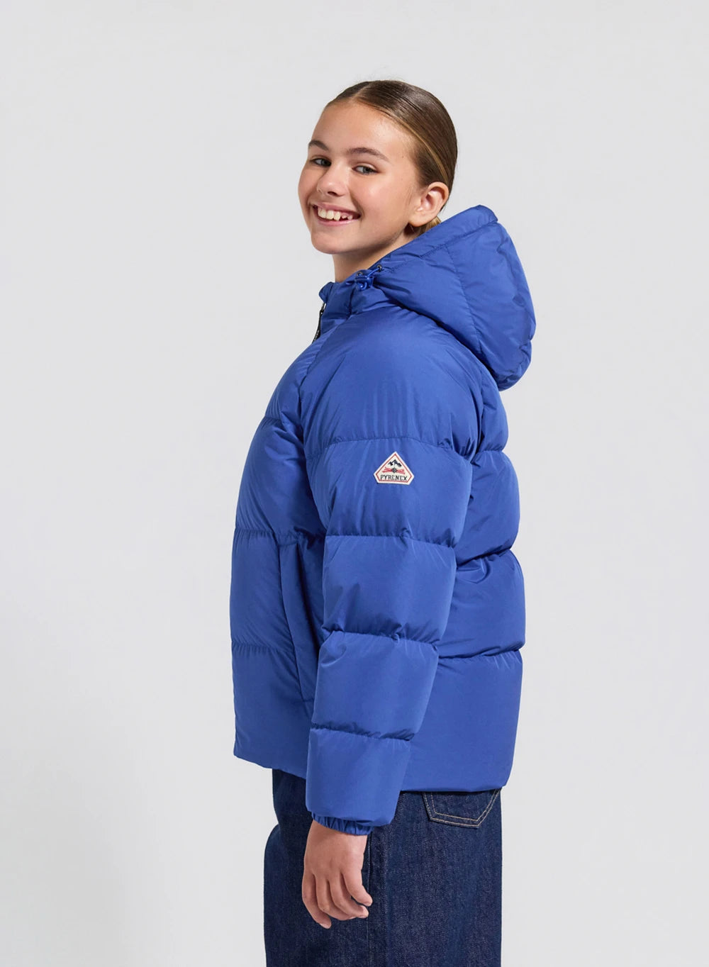 doudoune-enfant-unisexe-capuche-pyrenex-sten-smooth-bleue-mat image 6