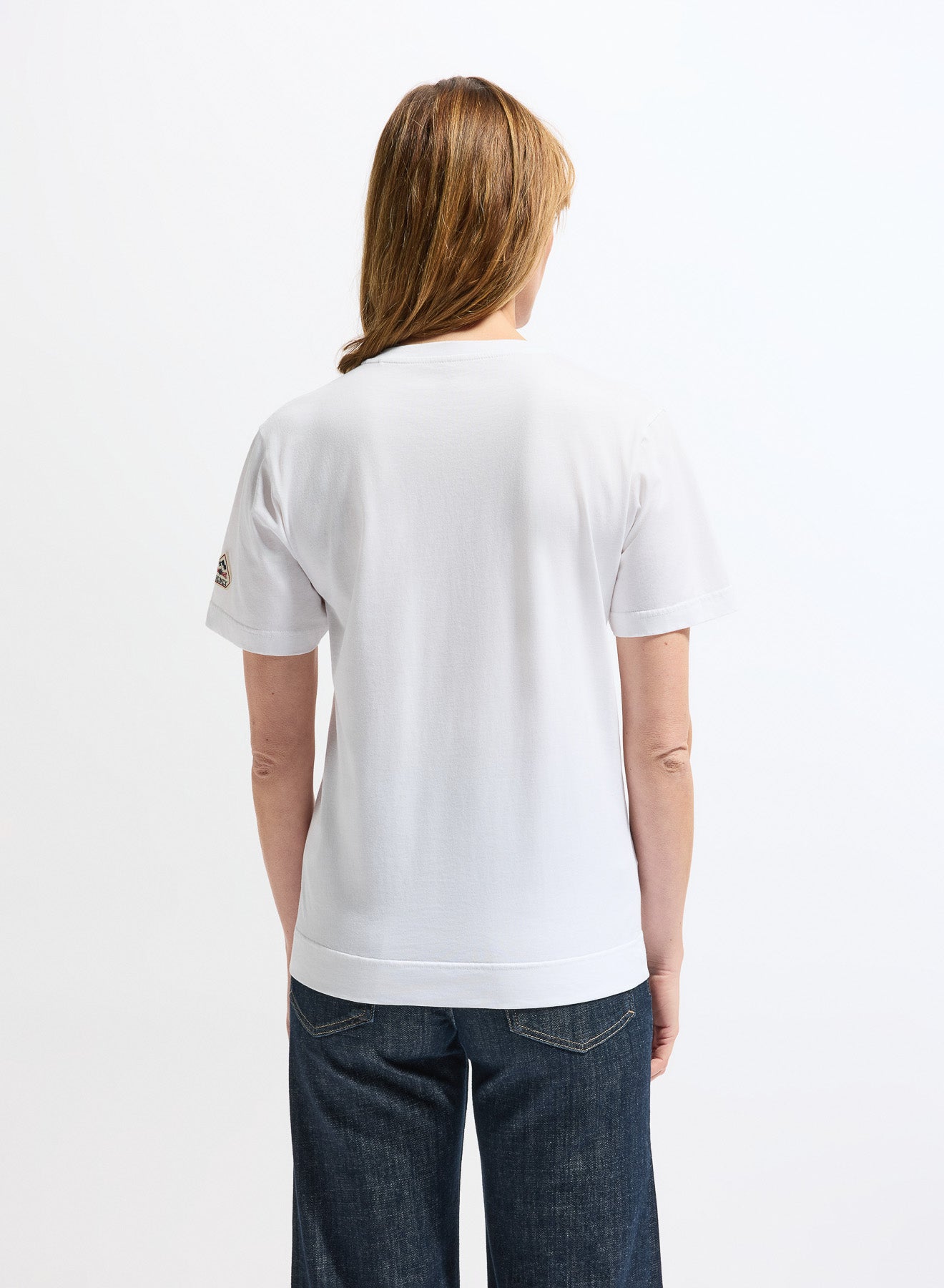 pyrenex-crocus-t-shirt-femme-col-v-blanc-en-coton-biologique image 4
