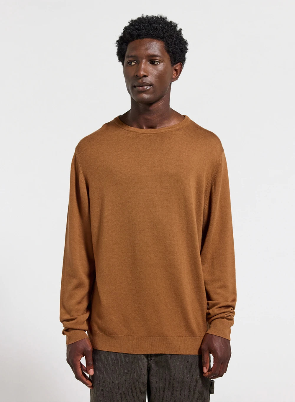 pull-col-rond-homme-pyrenex-omhet-marron-laine-m-rinos image 1