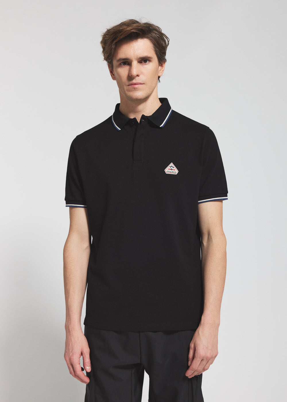 pyrenex-leyre-polo-homme-noir-en-coton-biologique image 1